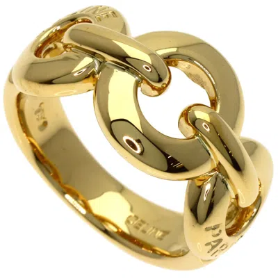 Pre-owned Celine Yellow Gold (18k) Band Ring ()