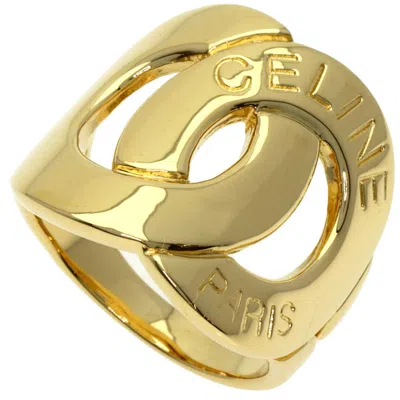 Pre-owned Celine Yellow Gold (18k) Band Ring ()