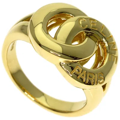 Pre-owned Celine Yellow Gold (18k) Band Ring ()
