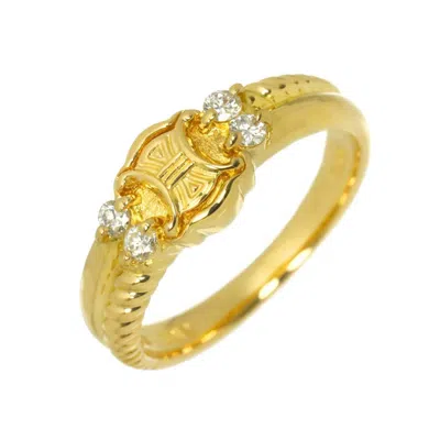 Pre-owned Celine Yellow Gold (18k) Band Ring ()