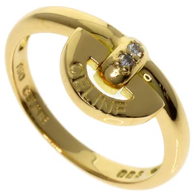 Pre-owned Celine Yellow Gold (18k) Band Ring ()
