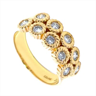 Pre-owned Celine Yellow Gold (18k) Band Ring ()