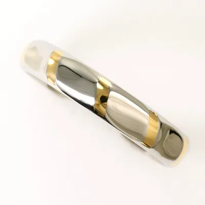 Pre-owned Celine Yellow Gold (18k) Platinum 850 Band Ring ()