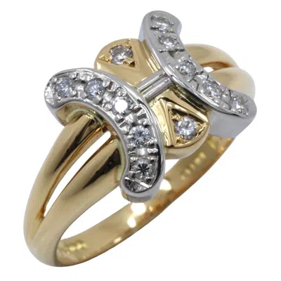 Pre-owned Celine Yellow Gold (18k) Platinum 900 Band Ring ()