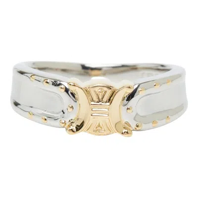 Pre-owned Celine Yellow Gold (18k) Platinum 900 Band Ring ()