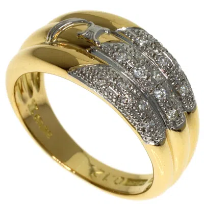 Pre-owned Celine Yellow Gold (18k) Platinum 900 Band Ring ()