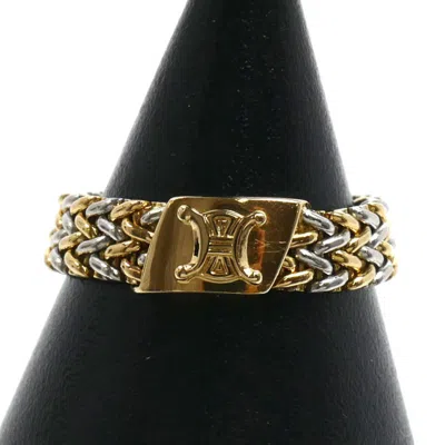 Pre-owned Celine Yellow Gold (18k) White Gold (18k) Band Ring ()