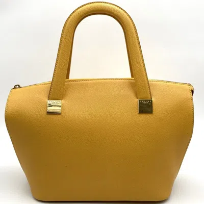 Pre-owned Celine Yellow Leather Handbag Shoulder Bag ()