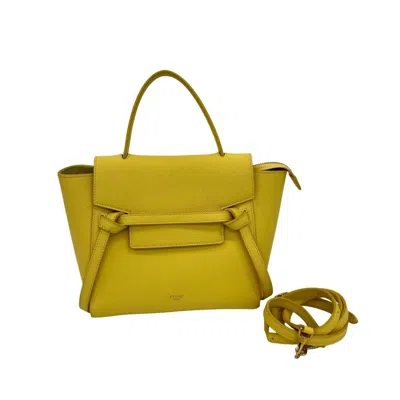 Pre-owned Celine Yellow Leather Handbag Shoulder Bag Tote Bag ()