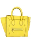 Celine Yellow Drummed Leather Nano Luggage (authentic Pre-loved) In Yellow