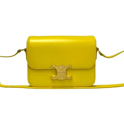 Pre-owned Celine Yellow Leather Pochette Shoulder Bag ()