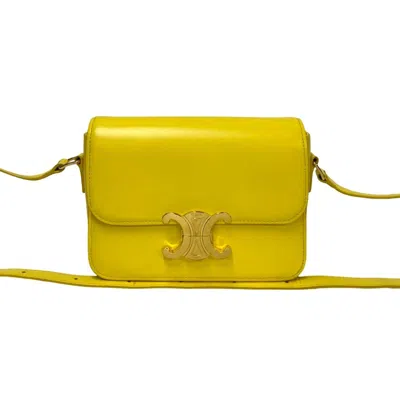 Pre-owned Celine Yellow Leather Pochette Shoulder Bag ()