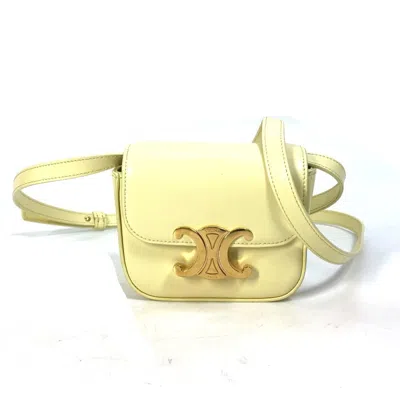 Pre-owned Celine Yellow Leather Shoulder Bag ()