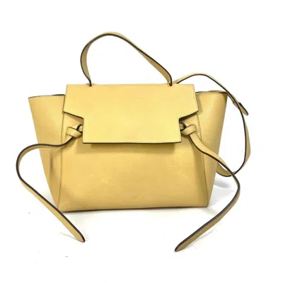 Pre-owned Celine Yellow Leather Shoulder Bag ()