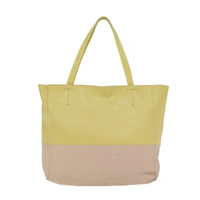 Pre-owned Celine Céline Yellow Leather Tote Bag ()