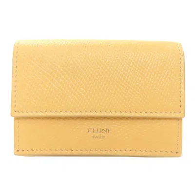 Pre-owned Celine Yellow Leather Wallet (bi-fold) ()