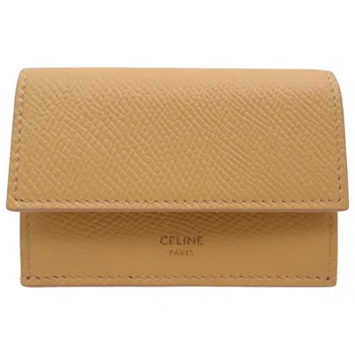 Pre-owned Celine Yellow Leather Wallet (tri-fold) ()