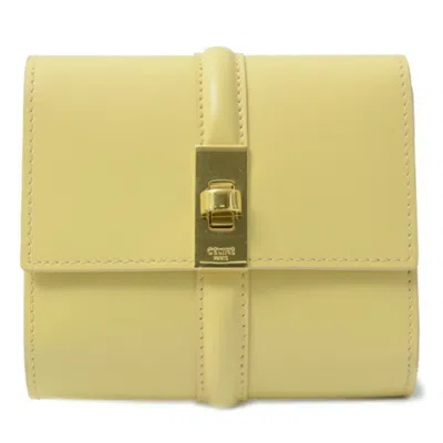 Pre-owned Celine Yellow Leather Wallet (tri-fold) ()