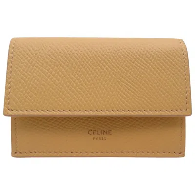 Pre-owned Celine Yellow Leather Wallet (tri-fold) ()