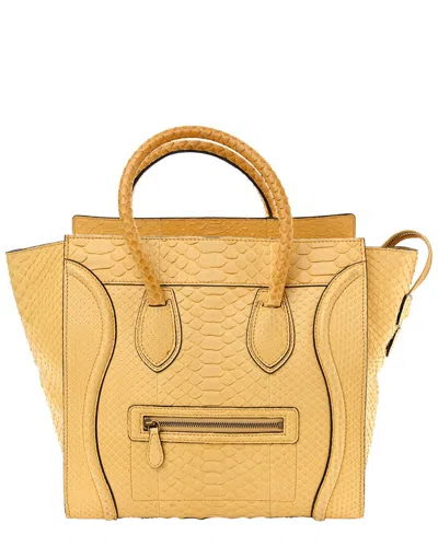 Celine Yellow Snakeskin Mini Luggage (authentic Pre-loved)