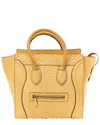 Celine Yellow Snakeskin Mini Luggage (authentic Pre-loved) In Yellow