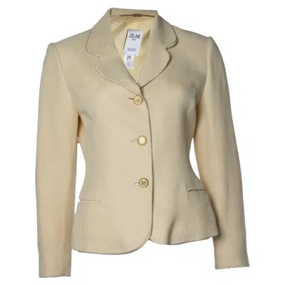 Pre-owned Celine , Yellow Tweed Blazer