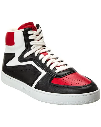 Celine Z Leather High-top Sneaker In Black