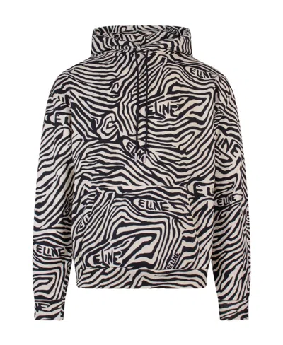 Celine Zebra Print Sweater In Animalier