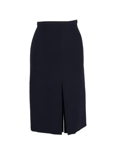 Pre-owned Celine Zip-fastening Midi Skirt In Blue