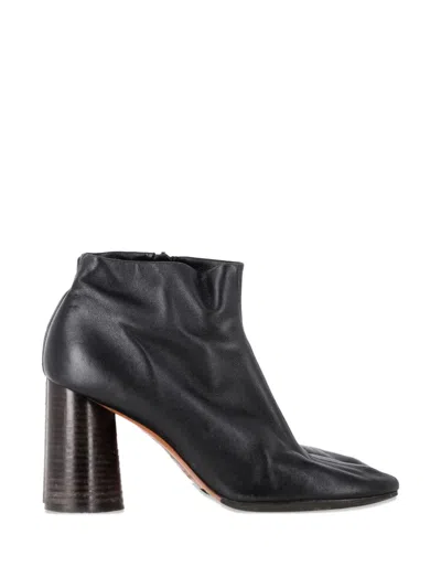 Pre-owned Celine Zip-up Ankle Boots In Black
