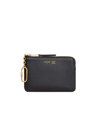 Celine Zip Wallet In Black