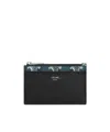 Celine Zipped Card Holder In Striped Triomphe Canvas And Lambskin In Multi