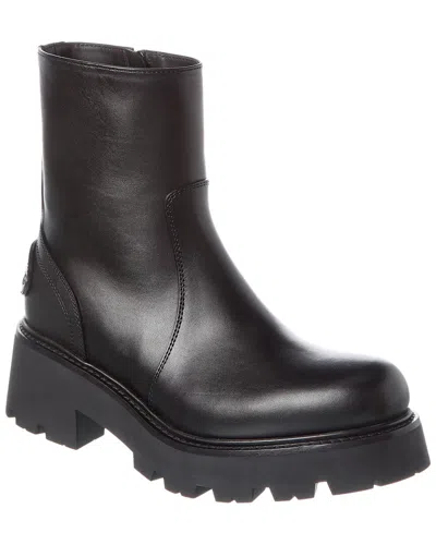 Celine Zipped Leather Boot In Black
