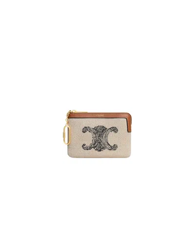 Celine Zipper Wallet In Multi