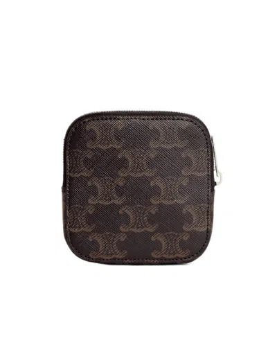 Celine Zipper Wallet In Black