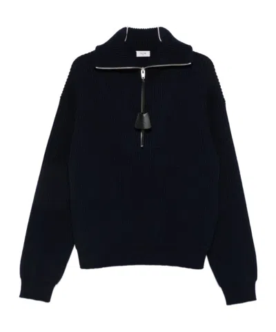 Celine Zip-up Sweater In Blue
