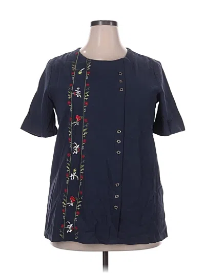 Pre-owned Cellabie Short Sleeve Blouse In Blue