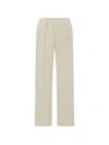 Cellar Door Beige Relaxed Elasticated Pants In Neutral