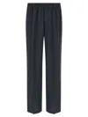 Cellar Door Navy Blue Elasticated Pants In Blue
