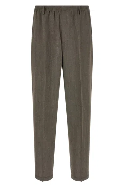 Cellar Door Alfred Bl Tailored Trousers Straight Leg In Gray
