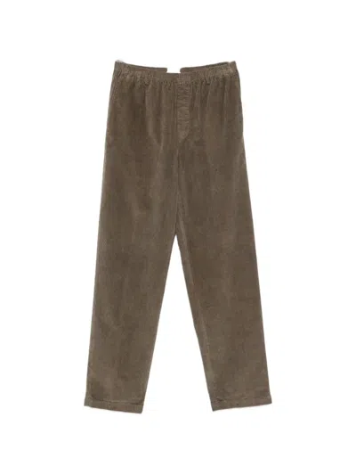 Cellar Door Alfred Corduroy-texture Trousers In Brown