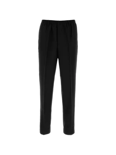 Cellar Door Alfred Wool Trousers In Black
