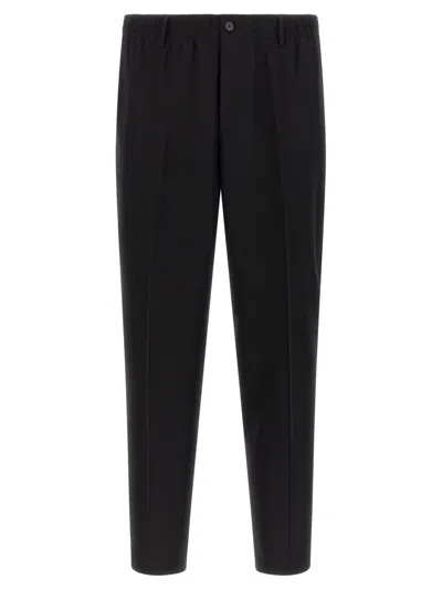 Cellar Door Black Relaxed Tapered Pants In Multi