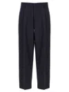 Cellar Door Front Pleat Pants In Blue