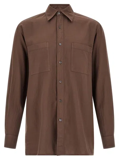 Cellar Door Brown Cotton Men's Blouse