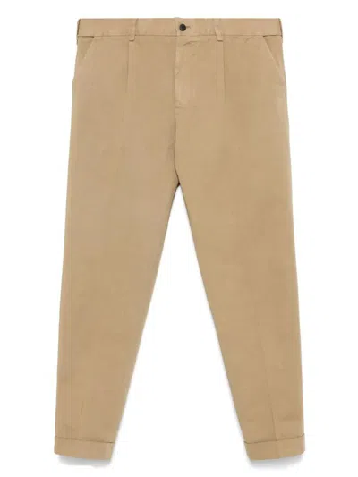 Cellar Door Cambridge Cotton Blend Chinos In Beige