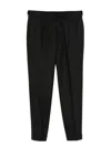 Cellar Door Cambridge Trousers Cuffed Hems In Black