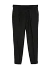 Cellar Door Cambridge Trousers Cuffed Hems In Black