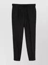 Cellar Door Cambridge Trousers Cuffed Hems In Black