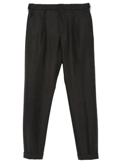 Cellar Door Cambridge Wool Trousers In Brown